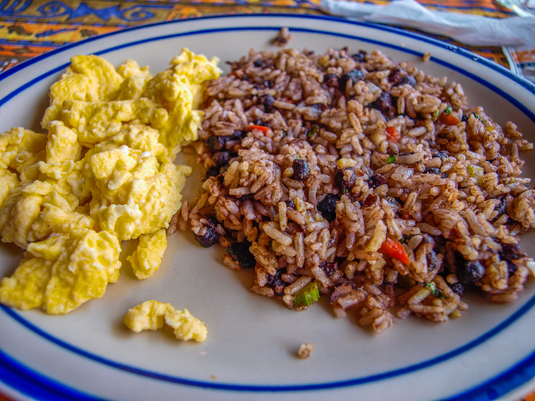 Costa Rican breakfast Gallo pinto