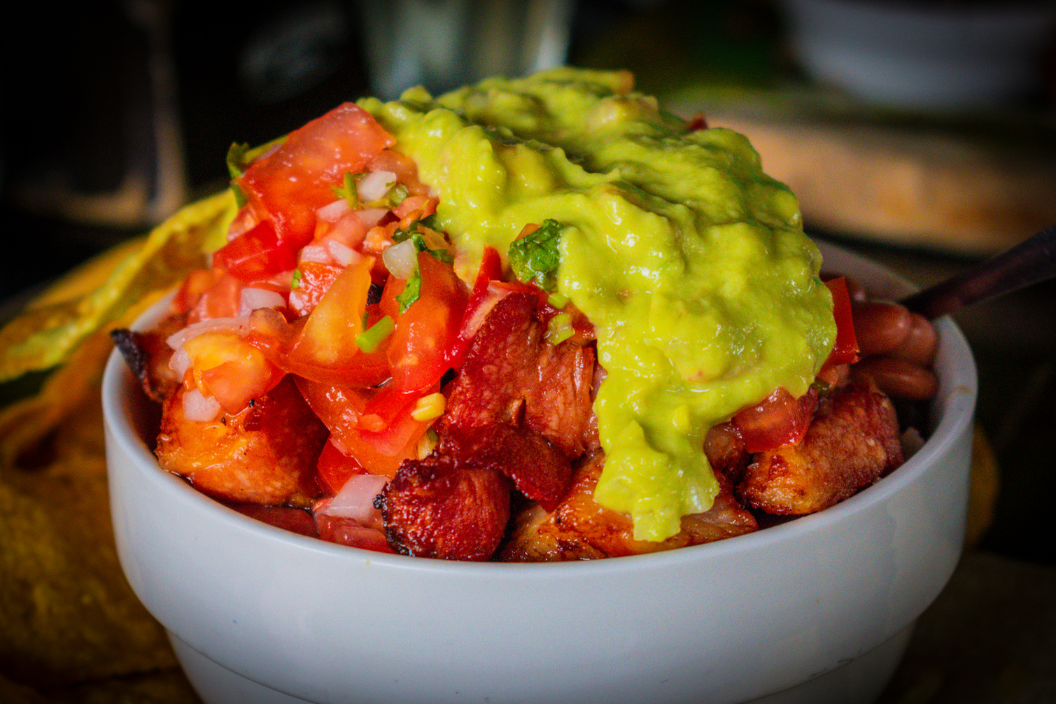 Chifrijo is a typical dish of Costa Rican cuisine